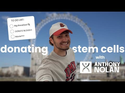 Donating Stem Cells w/ ANTHONY NOLAN!