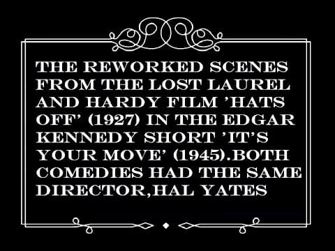 From L&H's 'Hats Off' (1927) to 'It's Your Move' (1945)