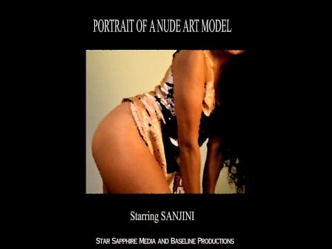 Watch an artist draw a sexy naked model! - PORTRAIT OF A NUDE ART MODEL - STARRING SANJINI