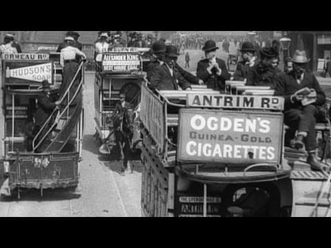 Ride On A Tram Car through Belfast (1901) | Britain on Film
