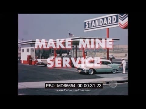 1950s SERVICE STATION FILM STANDARD OIL COMPANY of CALIFORNIA "MAKE MINE SERVICE" MD65654