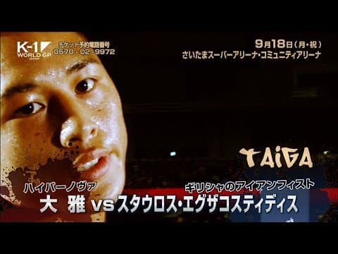 9月18日 K-1 WORLD GP 2017 JAPAN ～初代ウェルター級王座決定トーナメント～ TV-CM3