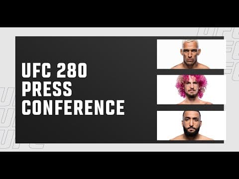 UFC 280 Press Conference Featuring Charles Oliveira, Sean O'Malley & Belal Muhammad