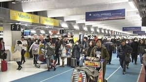 New Year Countdown at the Airport