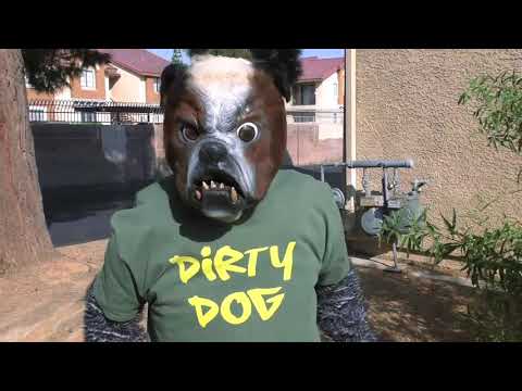 A DIRTY DOG scene from "Cool Cat Fights Coronavirus". Dirty Dog gets mean.