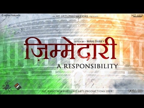 Zimmedari - A RESPONSIBILITY | Short Film | Guna | ECI Vote | Mahi Dubey MD Arts |