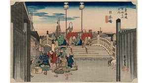 Reproduction of Nihonbashi: Morning Scene by Utagawa Hiroshige